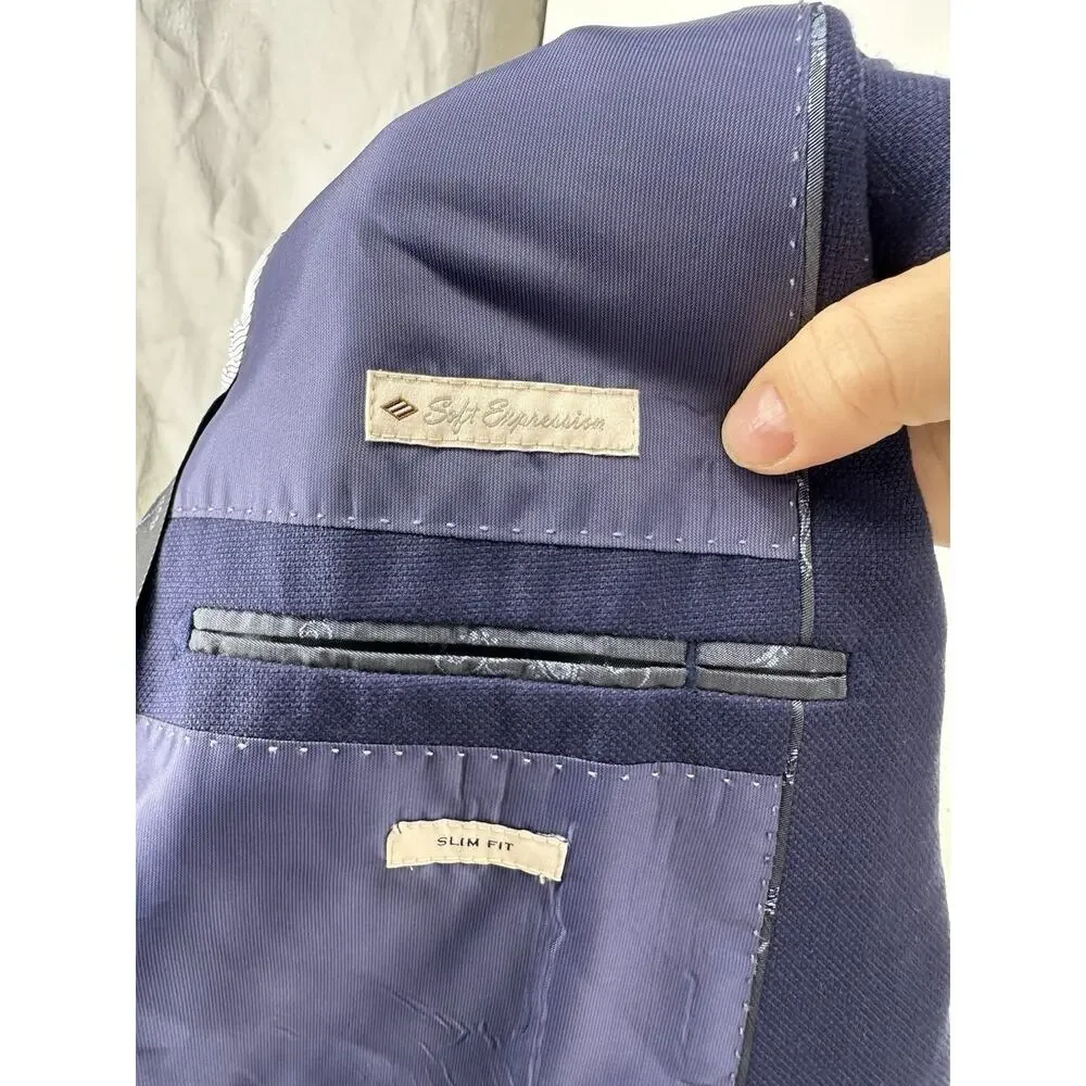 Joseph Abboud Blazer Men 40 Short Blue Heritage Angelico Wool Slim Fit 29-12